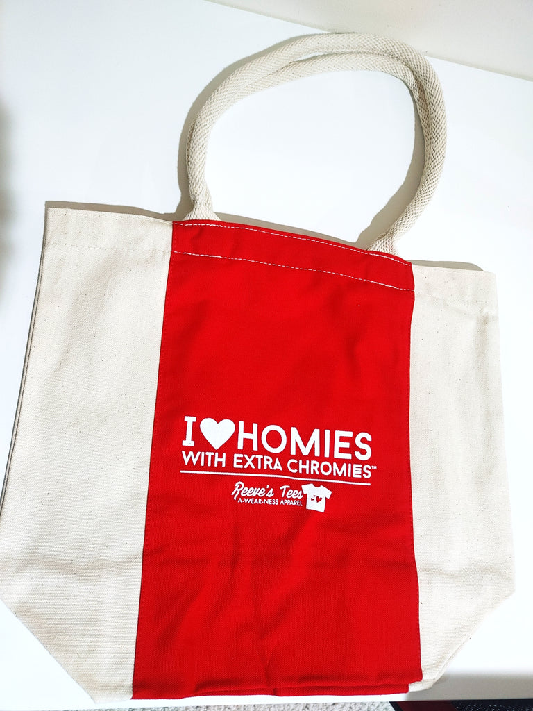 I Love Homies with Extra Chromies® Thick Canvas Tote