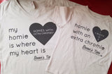 HWEC - Matching Tees - My Homie is Where My Heart Is (SUPPORTERS) - Ladies - Short Sleeve V-neck Tee