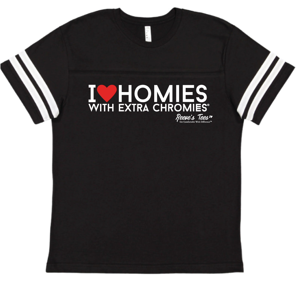 I Love Homies with Extra Chromies® - Kids - Short Sleeve Football Style