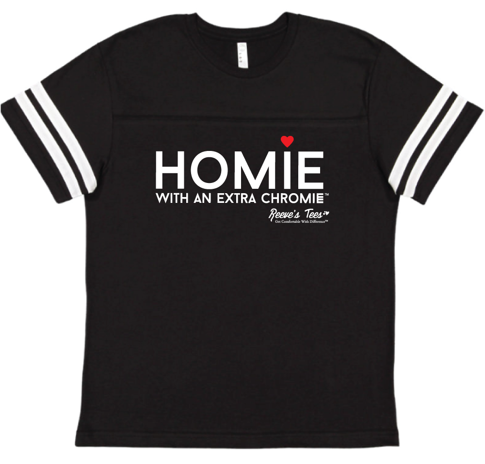 Homie with an Extra Chromie - Kids - Short Sleeve Football Style