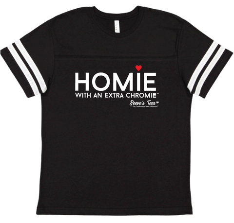 Homie with an Extra Chromie - Kids - Short Sleeve Football Style