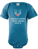 "Straight Down from Heaven with 47" - Infant and Toddler - Blue and Pink