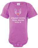 "Straight Down from Heaven with 47" - Infant and Toddler - Blue and Pink