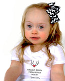 "Straight Down from Heaven with 47" - Toddler - Short Sleeve Tee -  White