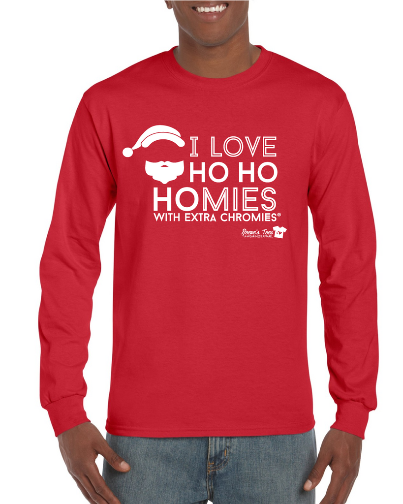 Winter - I Love Ho Ho Homies with Extra Chromies - Kids - Long Sleeve Tee