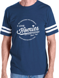HWEC - Football Style - I Love Homies with Extra Chromies® - Adult - Short Sleeve Tee