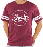 HWEC - Football Style - I Love Homies with Extra Chromies® - Adult - Short Sleeve Tee