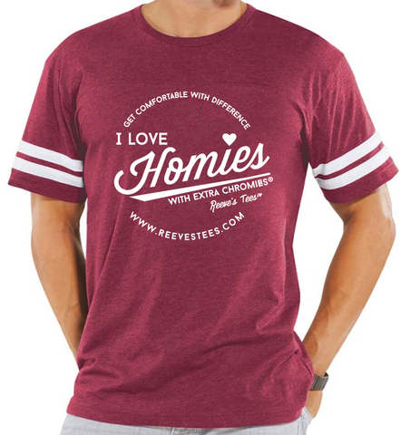 HWEC - Football Style - I Love Homies with Extra Chromies® - Adult - Short Sleeve Tee
