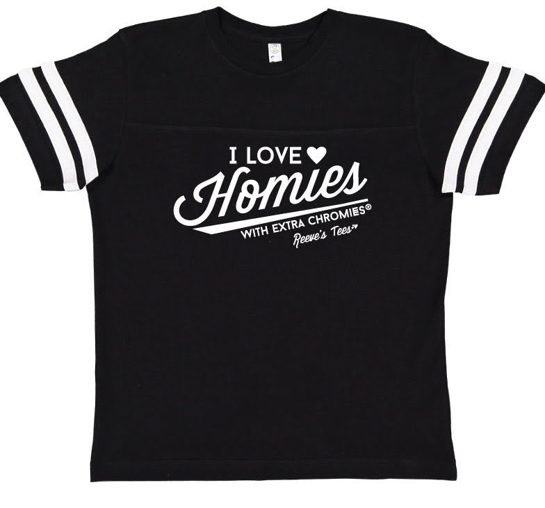 HWEC - I Love Homies with Extra Chromies® (SUPPORTERS) - Toddler and Youth - Football Style Short-Sleeve