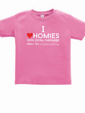 HWEC - I Love Homies with Extra Chromies® - Toddler - Short Sleeve Tee - Multiple Colors