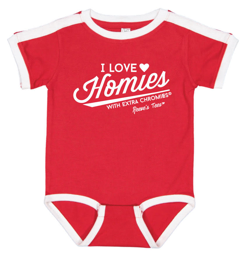 HWEC - I Love Homies with Extra Chromies® (SUPPORTERS) - Infant - Bodysuits - Red