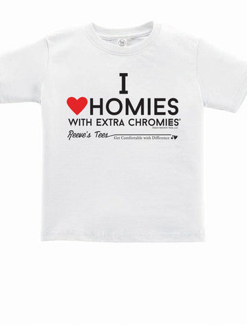 HWEC - I Love Homies with Extra Chromies® - Toddler - Short Sleeve Tee - White