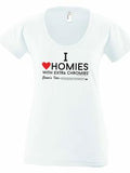 HWEC - I Love Homies with Extra Chromies® - Ladies - White Tee