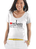 HWEC - I Love Homies with Extra Chromies® - Ladies - White Tee