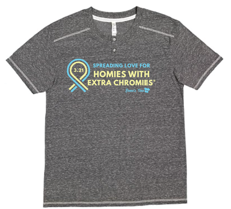 321 Spreading Love for Homies with Extra Chromies® - Adult Henley Tee