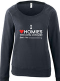 HWEC - I Love Homies with Extra Chromies® - Ladies Slouchy - Long Sleeve Tee