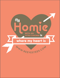 HWEC - My Homie is Where My Heart Is - Ladies V-Neck