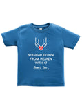 "Straight Down from Heaven with 47" - Infant and Toddler - Blue and Pink