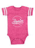 HWEC - Football Style - I Love Homies with Extra Chromies® (SUPPORTERS) - Infant -  Bodysuits - Multiple Colors