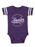 HWEC - Football Style - I Love Homies with Extra Chromies® (SUPPORTERS) - Infant -  Bodysuits - Multiple Colors