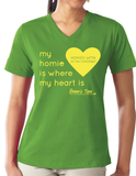 HWEC - Matching Tees - My Homie is Where My Heart Is (SUPPORTERS) - Ladies - Short Sleeve V-neck Tee