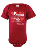 CHD (Congenital Heart Defect) Awareness Tees - Infant - Bodysuits