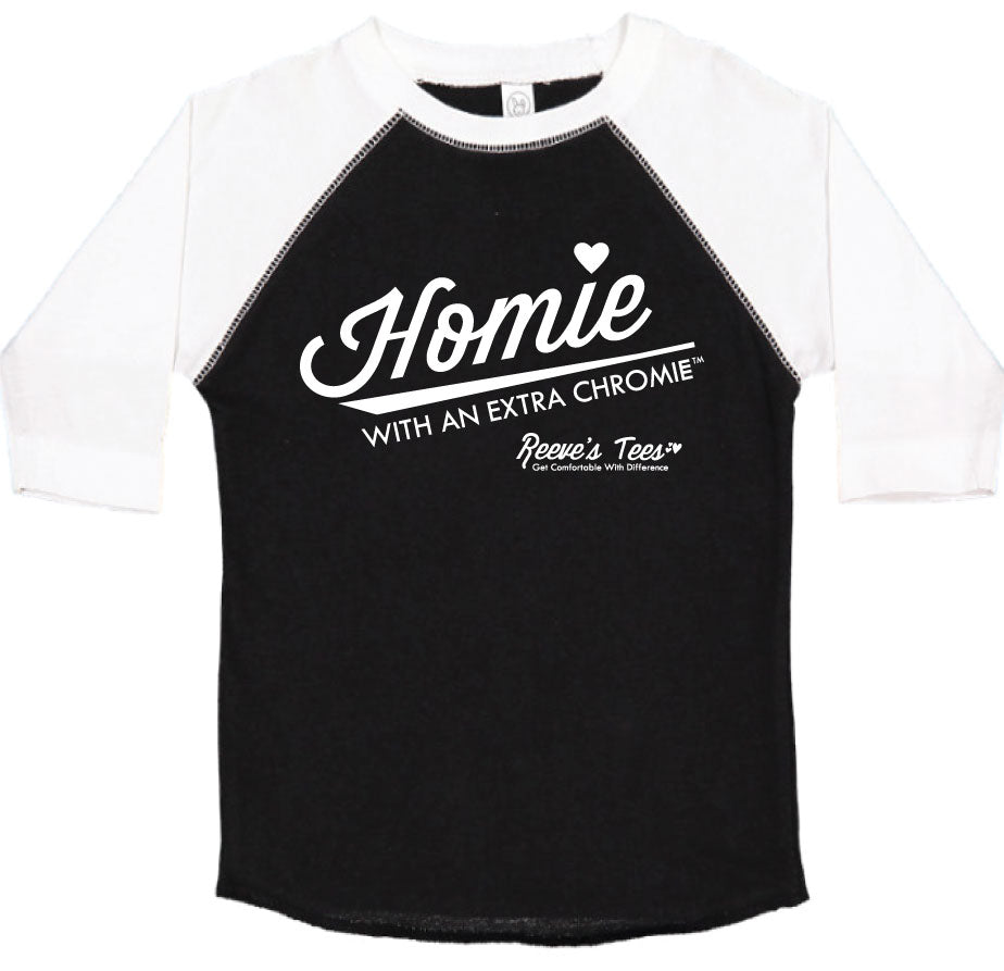 HWEC - Homie with an Extra Chromie (FOR THE HOMIE) - Youth - Raglan - Black