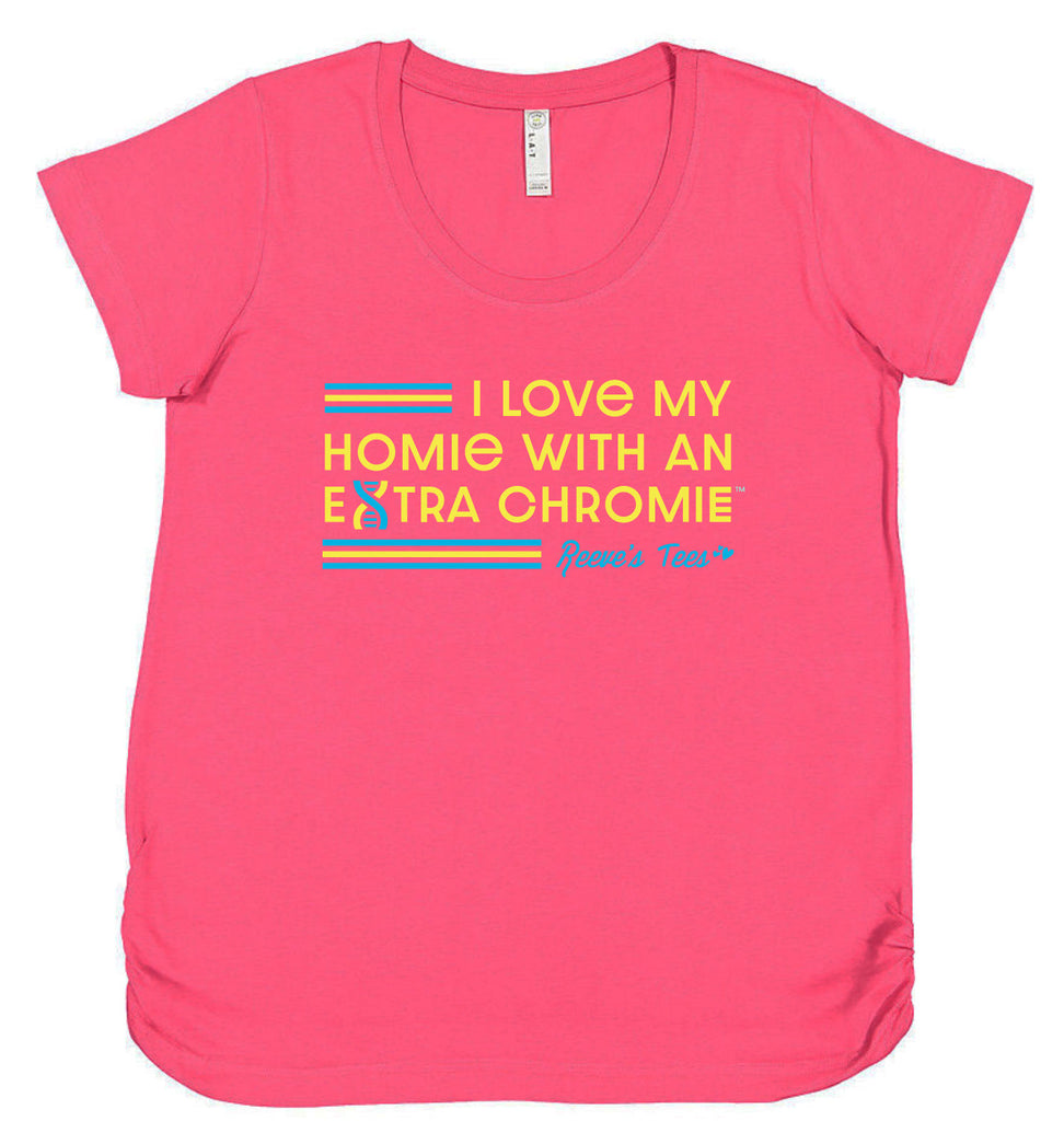 HWEC - I Love My Homie with an Extra Chromie - FOR SUPPORTERS - Ladies Maternity - Short Sleeve Tee