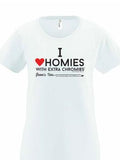 HWEC - I Love Homies with Extra Chromies&reg; - Ladies - White Tee