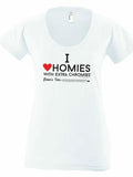 HWEC - I Love Homies with Extra Chromies&reg; - Ladies - White Tee