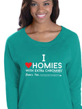 HWEC - I Love Homies with Extra Chromies&reg; - Ladies Slouchy - Long Sleeve Tee